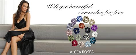 Alcea Rosea Women S Long Satin Negligee Nightgowns Lace Lingerie Chemises Sleepwear High Split