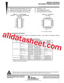 SN74HC14N Datasheet PDF Texas Instruments