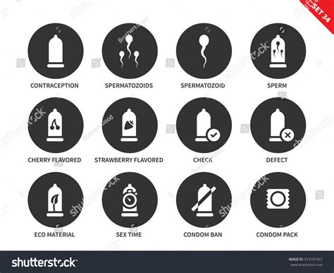 Condoms Vector Icons Set Safe Sex Stock Vector Royalty Free Shutterstock