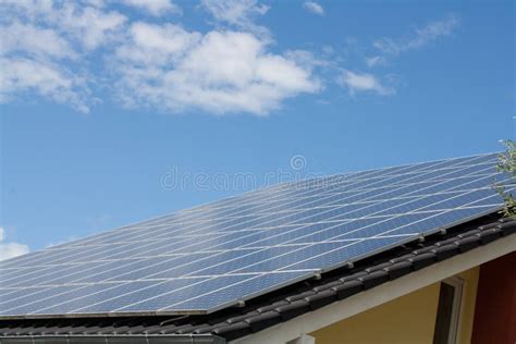 Solar Systems On A Roof Stock Photo Image Of Environment 97914916