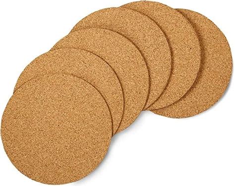 Kavi Plain Round Cork Coasters Set Of Mm Thick In Dia Water