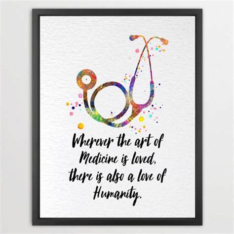 Dignovel Studios Unframed Stethoscope Inspirational Quotes Medical Art ...