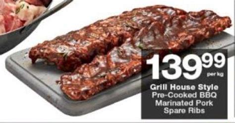 Grill House Style Pre Cooked BBQ Marinated Pork Spare Ribs Per Kg Offer