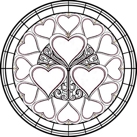 Kingdom Hearts Coloring Pages Stained Glass