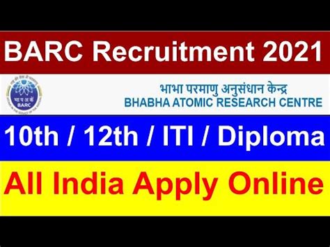 Barc Recruitment Barc Iti Diploma Th Th Recruitment Barc