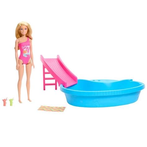 Barbie Poup E Et Accessoires Coffret Poup E Blonde Avec Piscine De R Ve Hrj Cdiscount Jeux