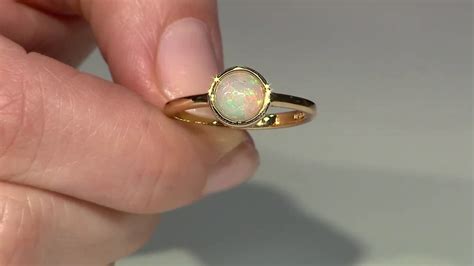 Thiopischer Welo Opal Goldplattierter Silberring Ct