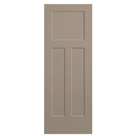 Masonite Winslow 30 In X 80 In Sand Piper 3 Panel Craftsman Smooth Hollow Core Prefinished