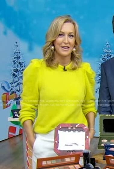 Wornontv Laras Yellow Puff Sleeve Sweater On Good Morning America