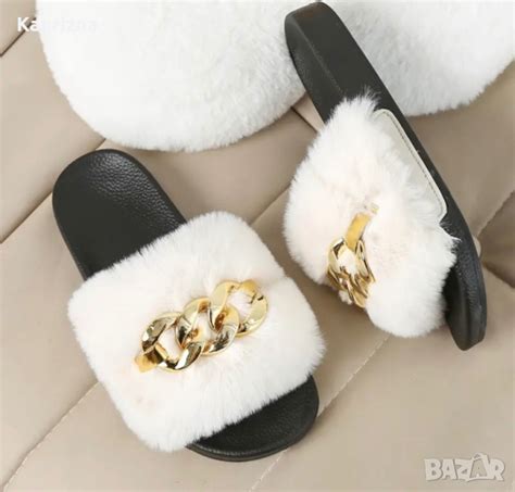 Плюшени чехли с метална верижка в Чехли в гр. Монтана - ID44936568 ...