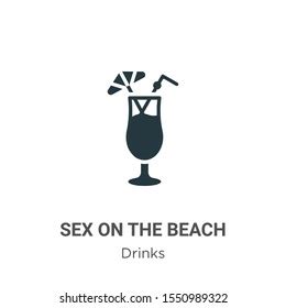 Sex On Beach Vector Icon On Stock Vector Royalty Free Shutterstock