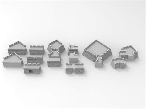 Fortress Wall Set Wowbuildings
