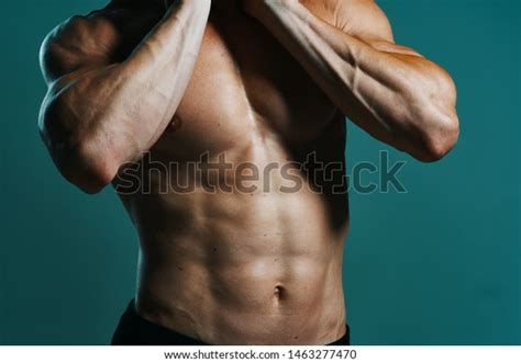 Strong Man Naked Torso Press Sport Stock Photo Shutterstock