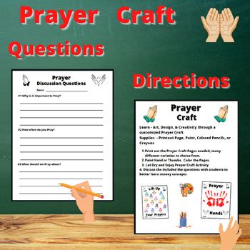 Hand Paint Prayer Craft Activity for all year or National Day of Prayer Resource