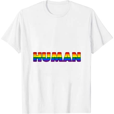 Human Rainbow Lgbt Flag Bi Lesbian Trans Gay Pride Month T Shirt White Walmart