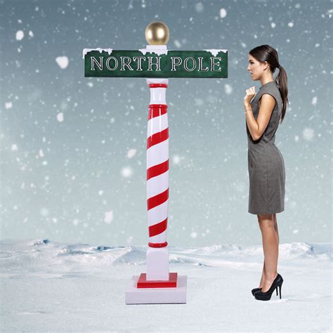 North Pole Sign - 6 ft H - ChristmasNightInc.com