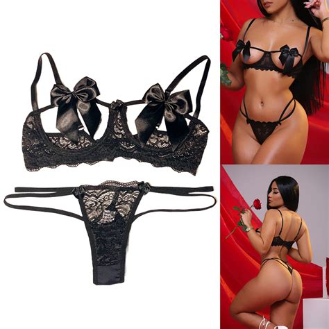 Conjunto Sexy em Renda Sutiã e Calcinha Sensual Lingerie Shopee Brasil