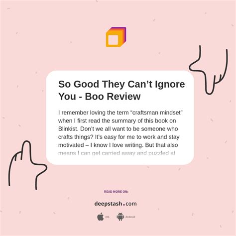 So Good They Can’t Ignore You - Boo Review - Deepstash