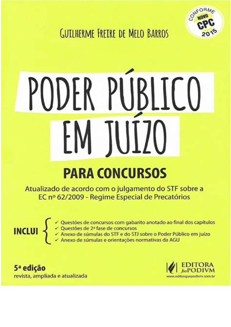 Pdf Guilherme Freire De Melo Barros Poder P Blico Em Ju Zo Para