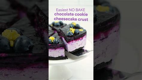 Easiest No Bake Chocolate Cookie Cheesecake Crust Youtube