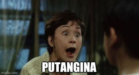 woman   mouth open   words putangina  front   face