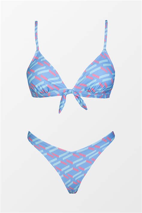 BIkini Set mit Häschen Krawatte und V Silhouette Cupshe Deutschland