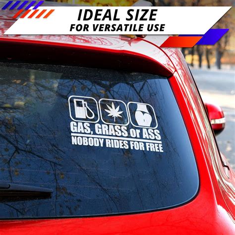 GAS GRASS OR ASS NOBODY RIDES FOR FREE Sticker
