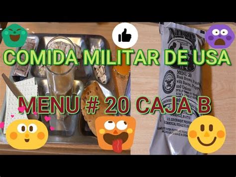 Comida Militar De Estados Unidos Menu Caja B Youtube