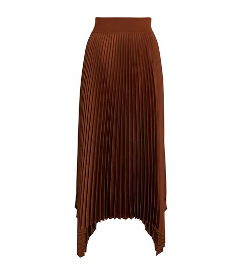 Womens Joseph Brown Asymmetric Pleated Ade Midi Skirt Harrods Uk