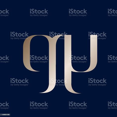 Gy Monogram Logo Lowercase Ornamental Letter G Letter Y Signature Icon Luxury Style Abstract