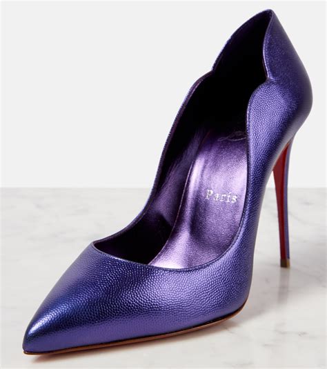 Hot Chick Metallic Leather Pumps In Purple Christian Louboutin Mytheresa