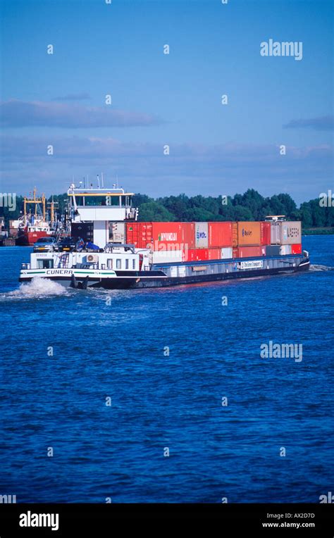 Netherlands Holland Commercial Barge Transport Stock Photo Alamy