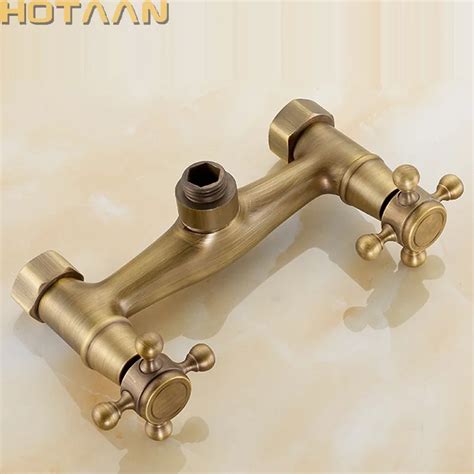 HOBath En Laiton Antique Kit De T Te De Douche Main Fix Au Mur