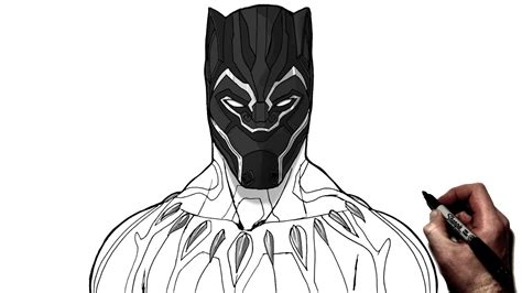 How To Draw Black Panther Easy