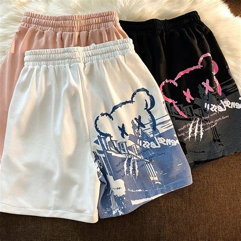 Купить Женские летние мешковатые шорты с милым медвежьим принтом ...