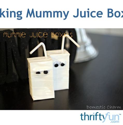 Making Mummy Juice Boxes Thriftyfun