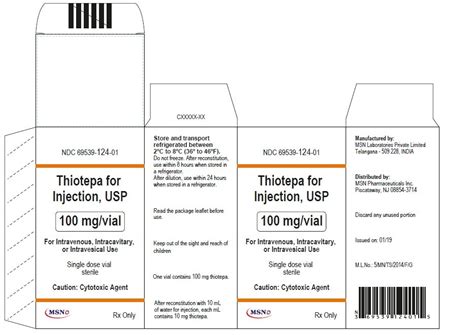 Thiotepa Fda Prescribing Information Side Effects And Uses