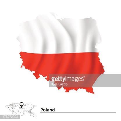 Map Of Poland With Flag Stock Vector | Royalty-Free | FreeImages