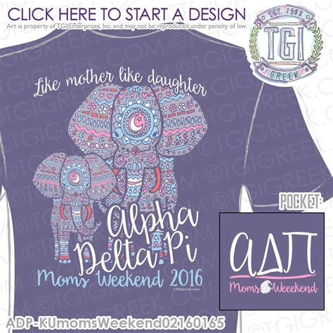 Tgi Greek Alpha Delta Pi Moms Weekend Greek Apparel Tgigreek