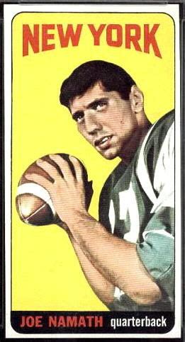 Topps Football Card Joe Namath Rookie Card