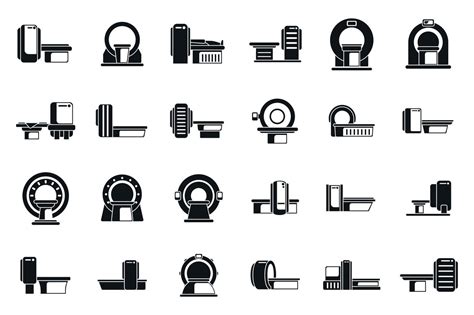 Magnetic Resonance Tomography Icons Set Simple Vector Ct Scan 19053597