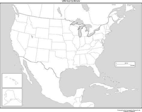 Blank Printable Map Of The United States And Canada - Printable US Maps