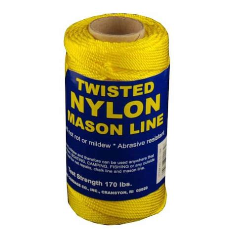 T W Evans Cordage X Ft Twisted Nylon Mason Line In Yellow