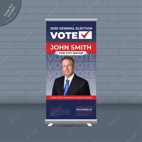 Premium Vector Election Campaign Roll Up Banner Template Or Political Election For Voting