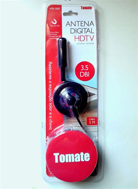 Antena Digital Hdtv 3 5 Dbi Cabo 5m Tomate Mta 3008 MadeiraMadeira