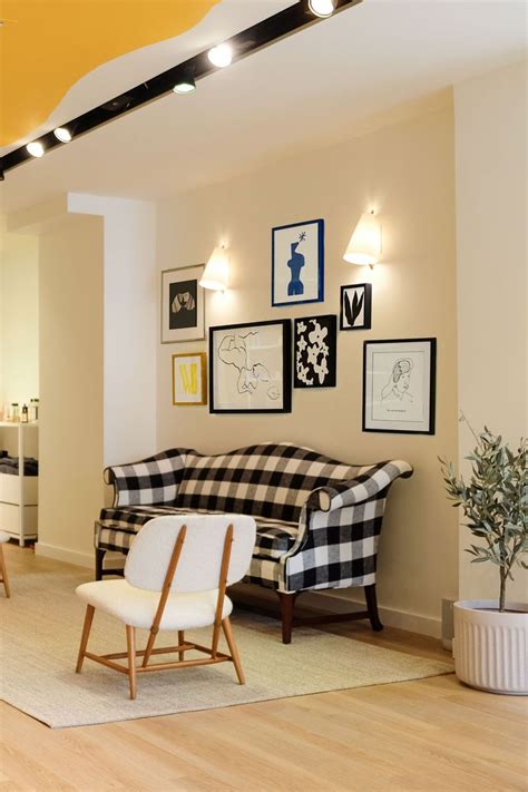 Gallery Wall With Nude Drawing By Ba Ousmane And Abstract Botanical