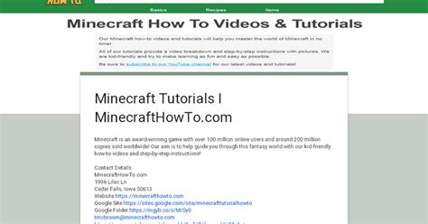 Minecraft Tutorials I MinecraftHowTo.com