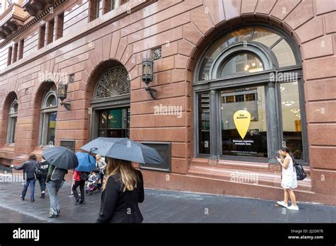 Commonwealth Bank Of Australia Bank Branch Exterior In Sydney City