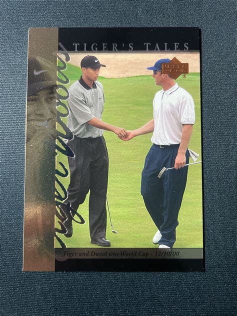 2001 Upper Deck Tiger S Tales Tiger Woods David Duval TT30 Rookie RC