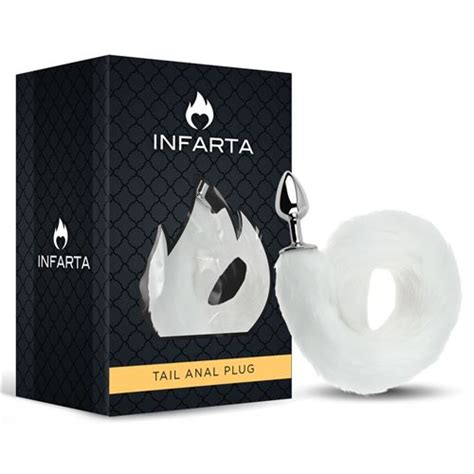 ANAL PLUG TAIL METAL SMALL WHITE Infarta Toys Juguetes Anal Plugs Sex Shop Mayorista